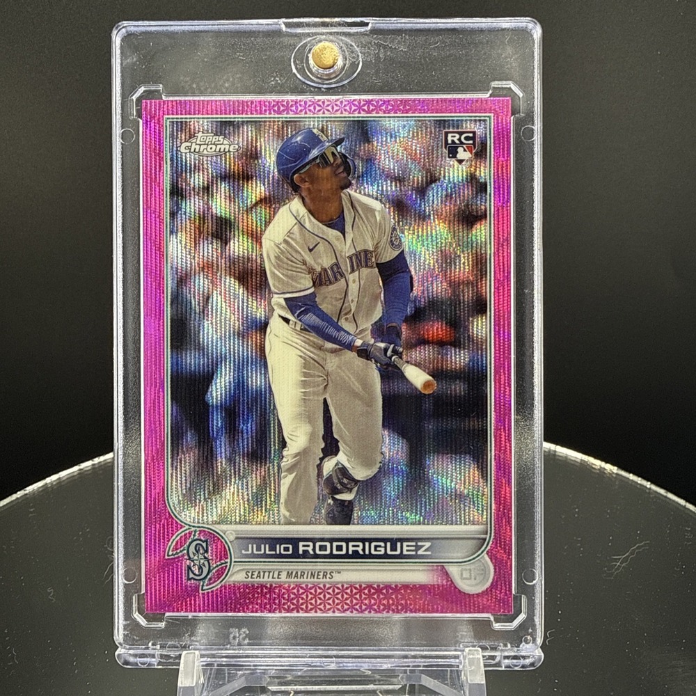 2022 Topps Chrome Update #USC150 Julio Rodriguez Pink Wave Refractor RC ROOKIE